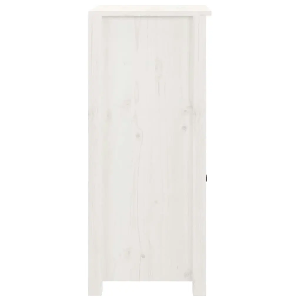 Sideboard White 40x35x80 cm Solid Wood Pine 813756