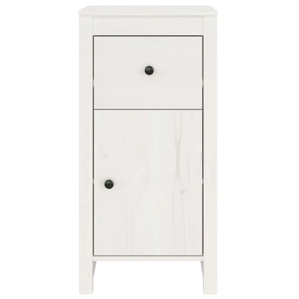 Sideboard White 40x35x80 cm Solid Wood Pine 813756