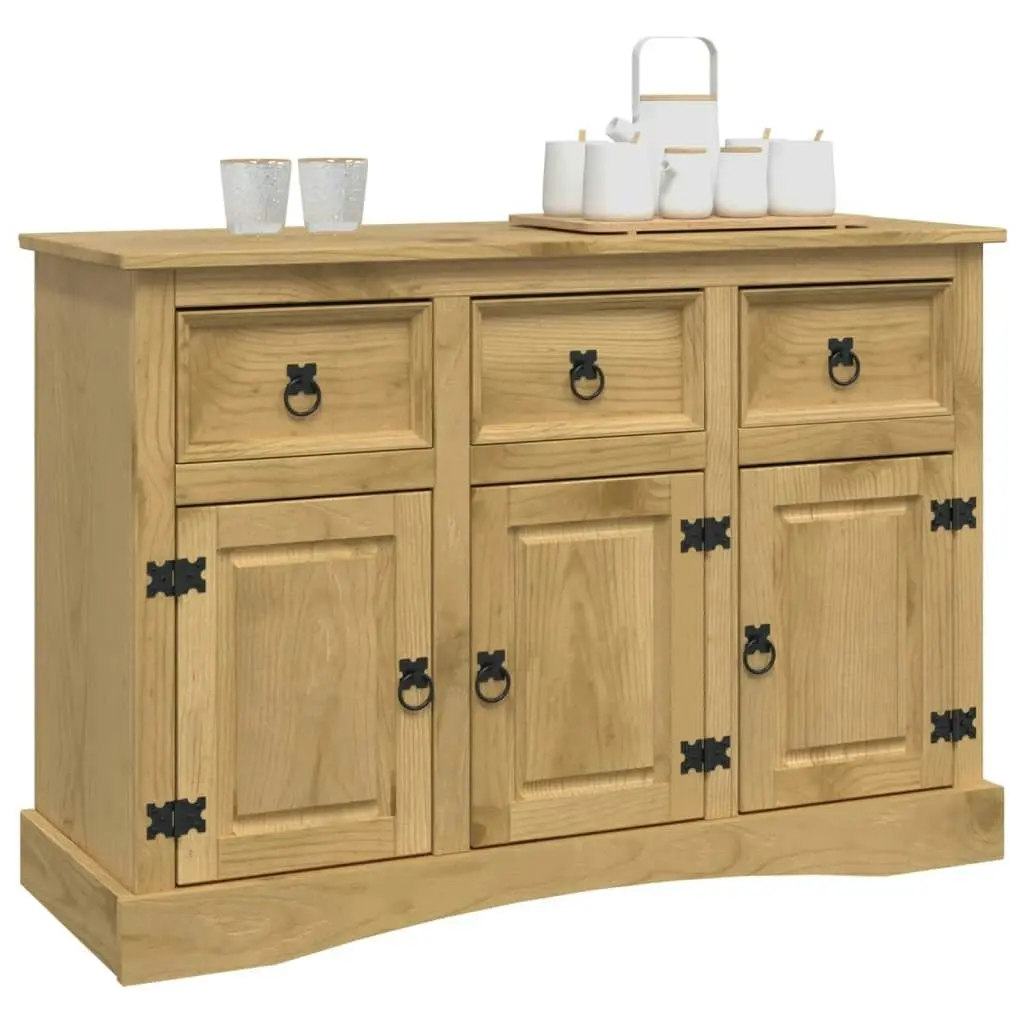 Sideboard Solid Mexican Pinewood Corona Range 132x43x78 cm 243742