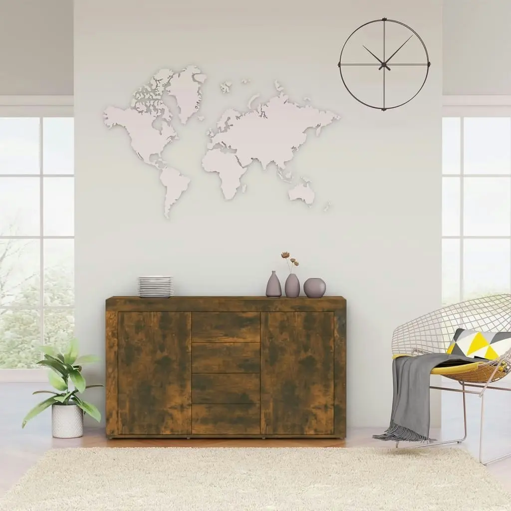 Sideboard Smoked Oak 120x36x69 cm Engineered Wood 815492