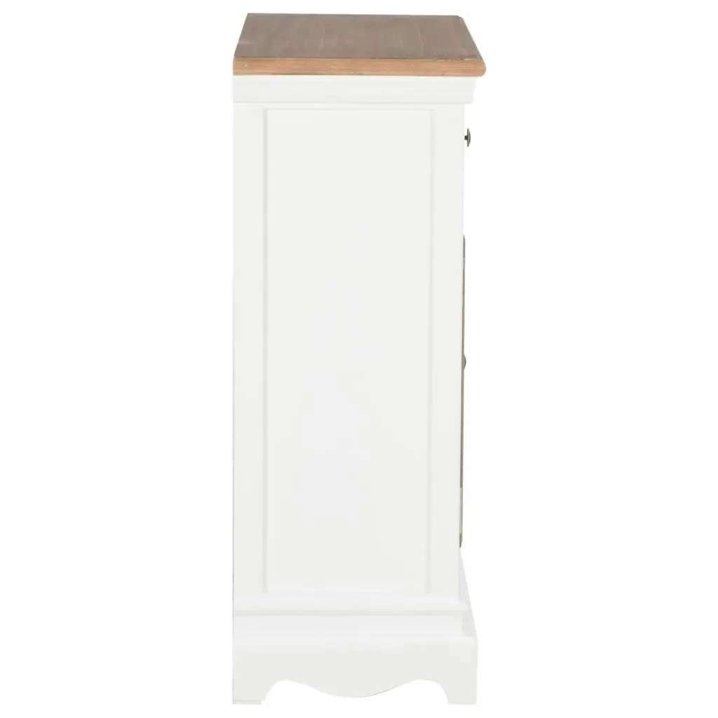 Sideboard White 60x30x80 cm Solid Wood 280074