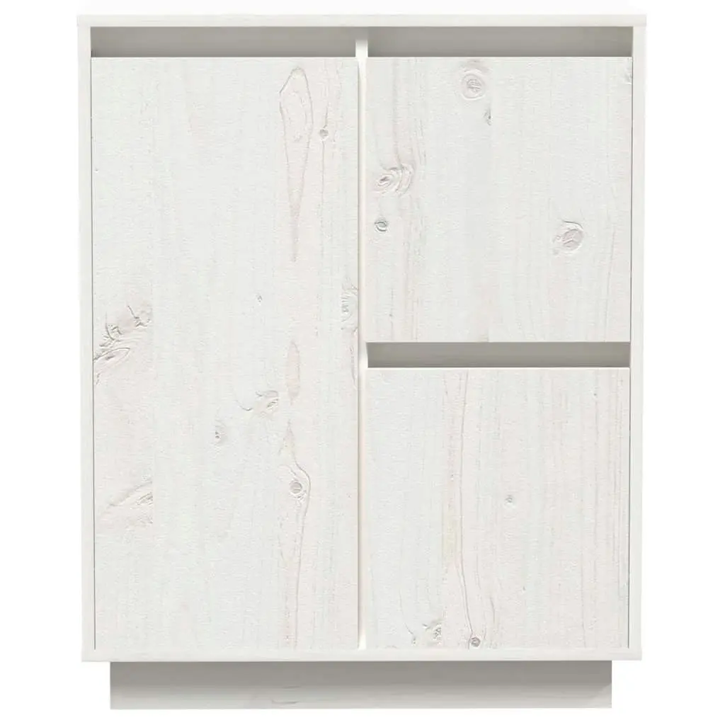 Sideboard White 60x34x75 cm Solid Wood Pine 813391