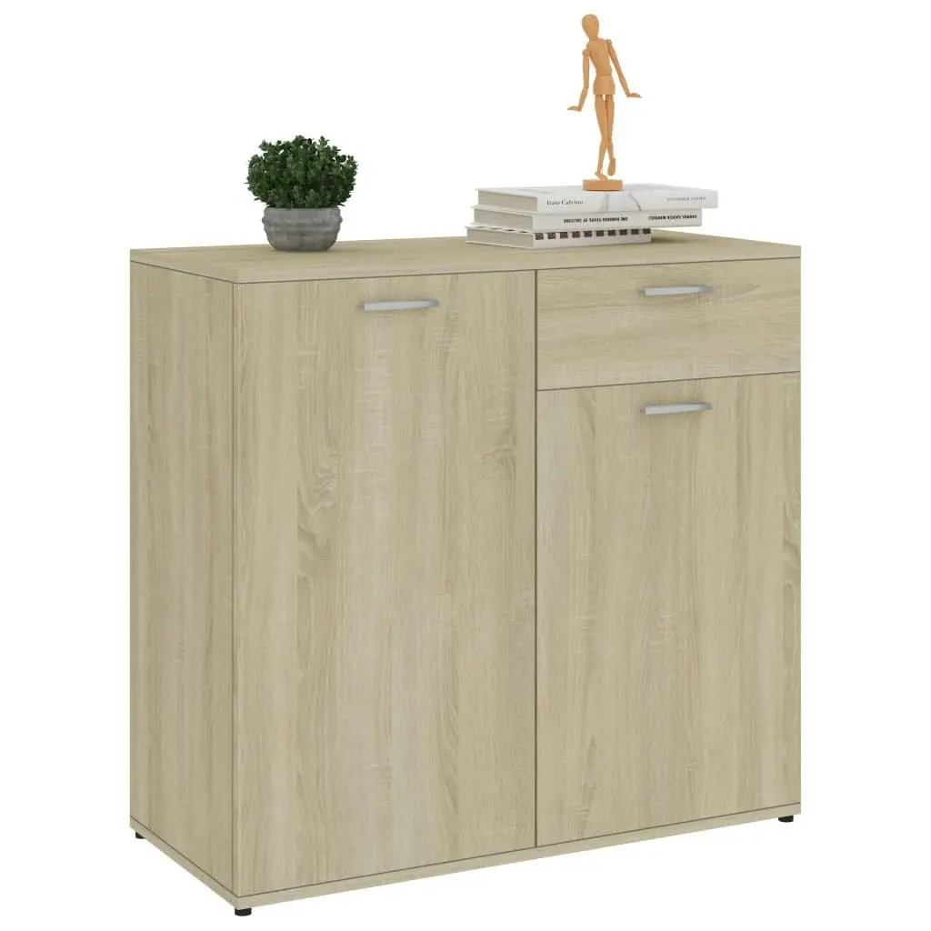 Sideboard Sonoma Oak 80x36x75 cm Engineered Wood 801835