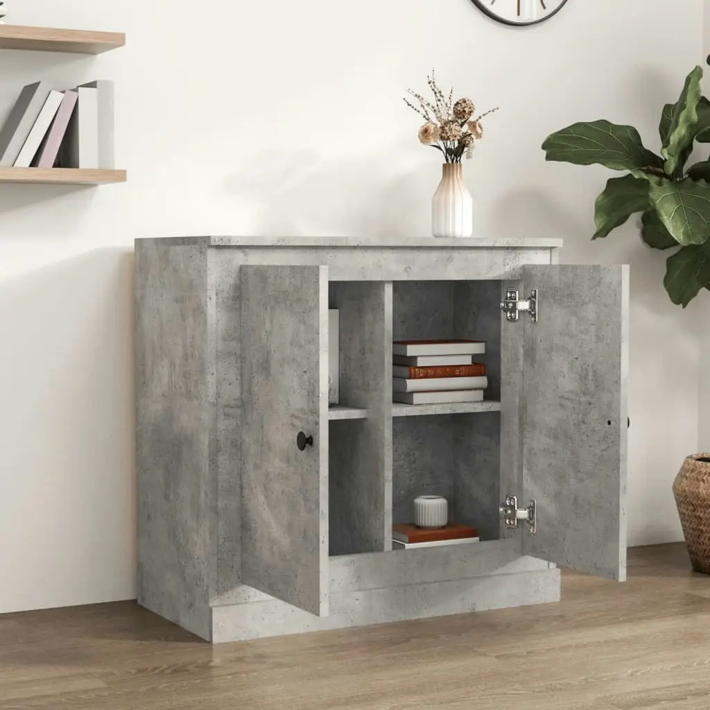 Sideboard Concrete Grey 70x35.5x67.5 cm Engineered Wood 816188