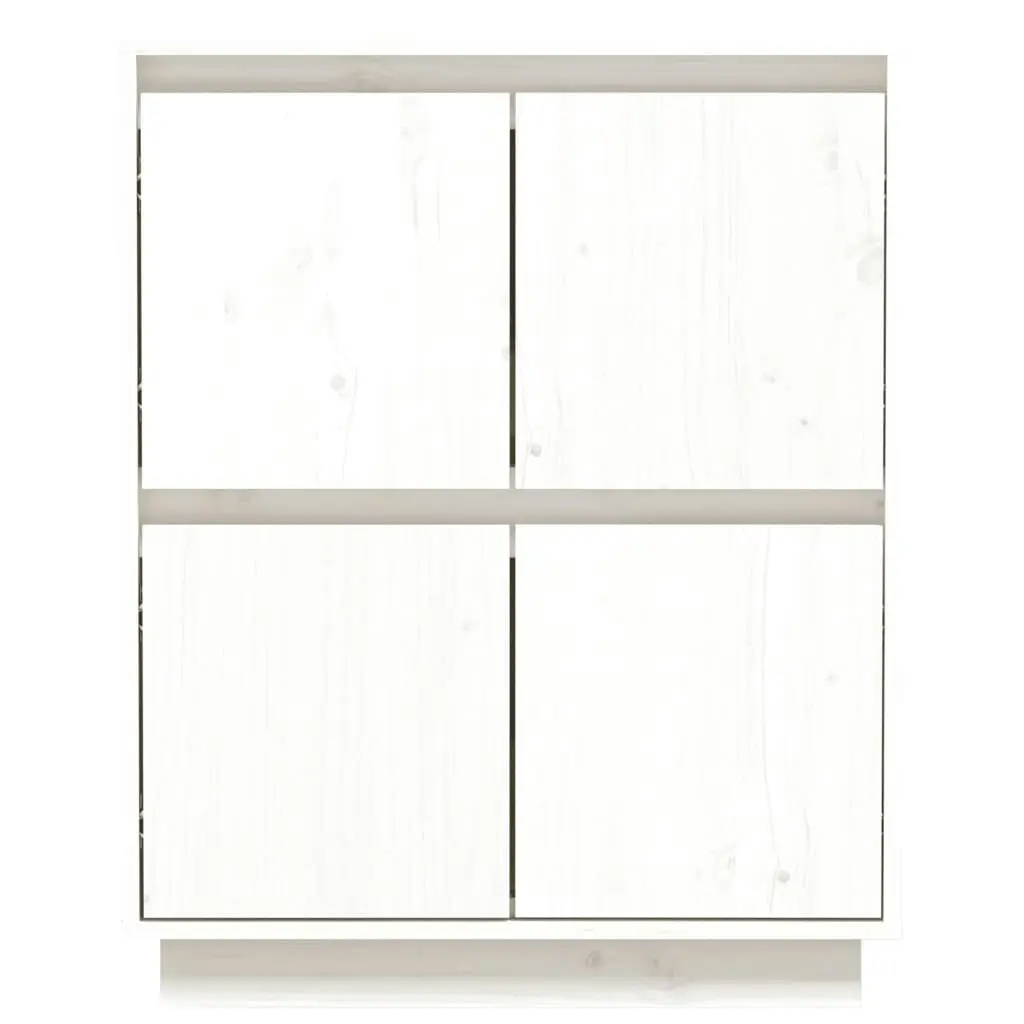 Sideboard White 60x34x75 cm Solid Wood Pine 813376