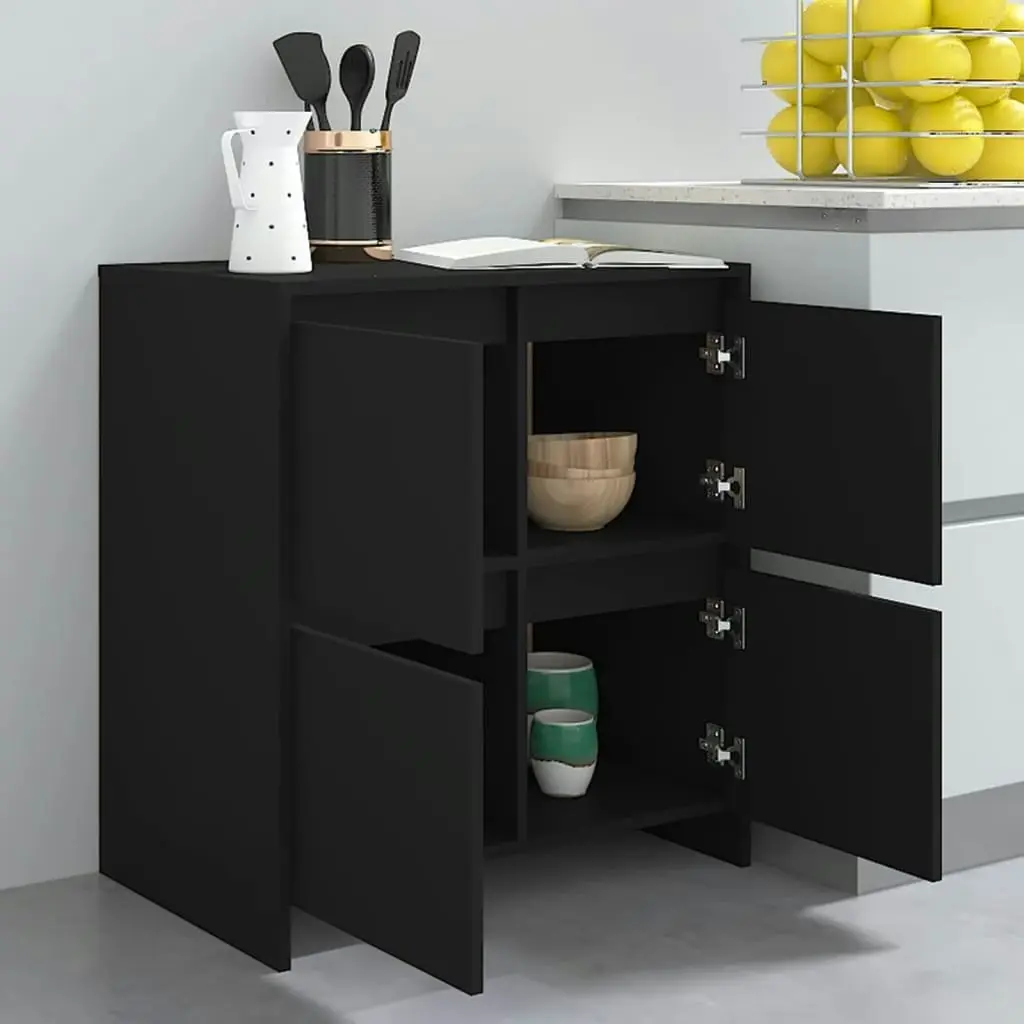 Sideboard Black 70x41x75 cm Engineered Wood 809765