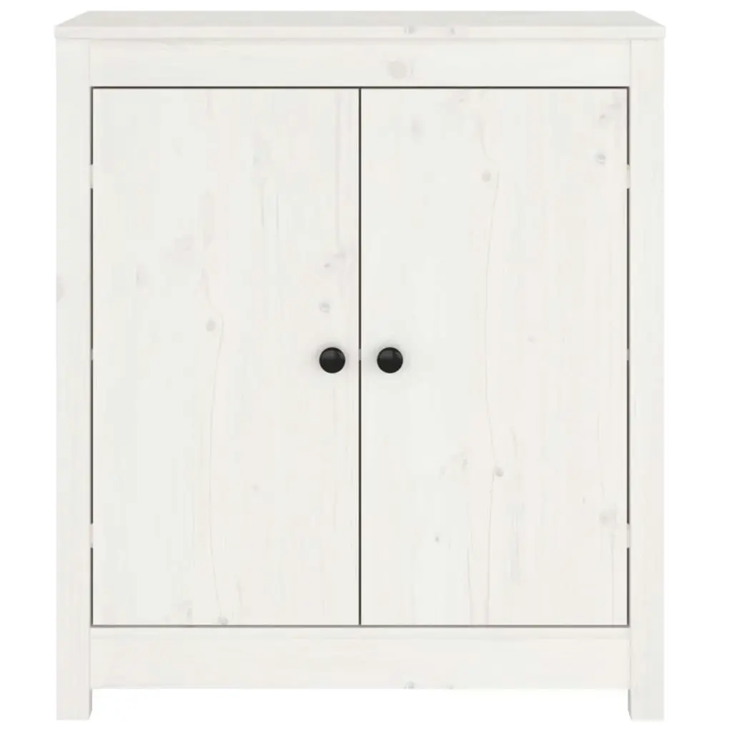 Sideboard White 70x35x80 cm Solid Wood Pine 813720