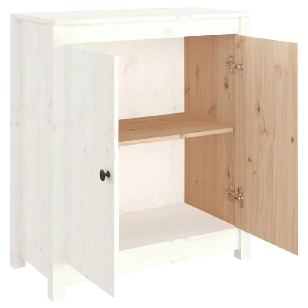 Sideboard White 70x35x80 cm Solid Wood Pine 813720