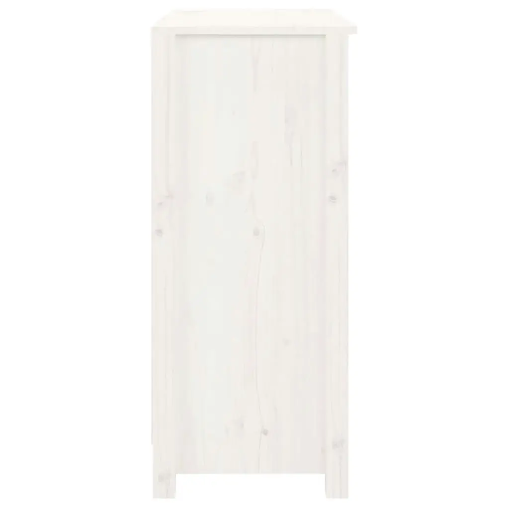 Sideboard White 70x35x80 cm Solid Wood Pine 813720