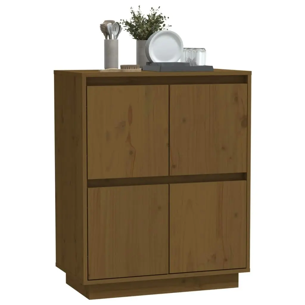 Sideboard Honey Brown 60x34x75 cm Solid Wood Pine 813378