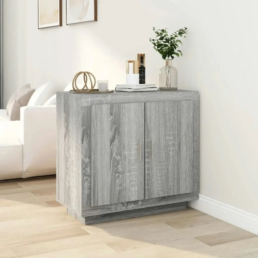 Sideboard Grey Sonoma 80x40x75 cm Engineered Wood 817235