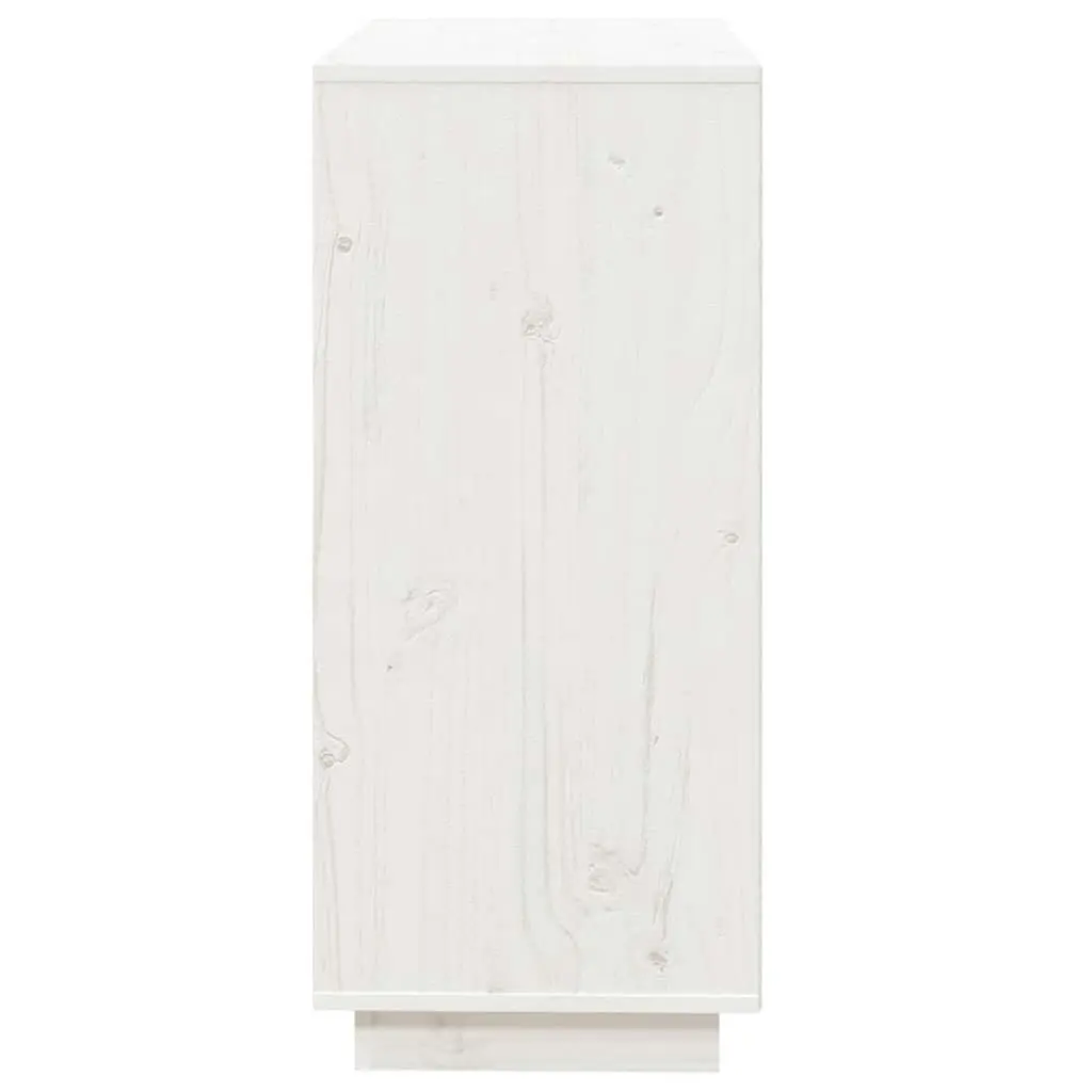 Sideboard White 74x35x80 cm Solid Wood Pine 814350