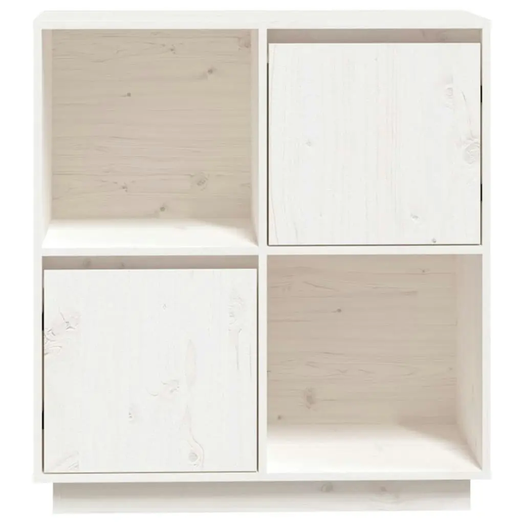 Sideboard White 74x35x80 cm Solid Wood Pine 814350