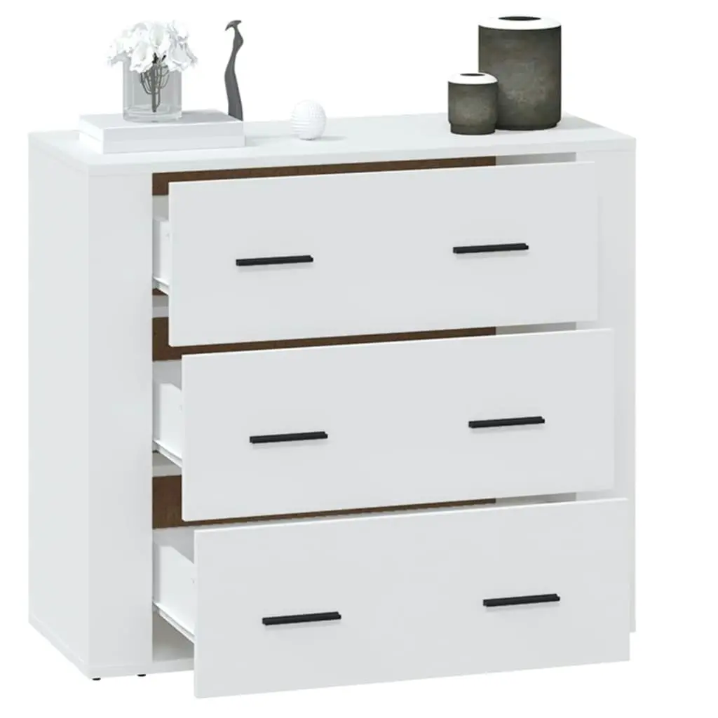 Sideboard White 80x33x70 cm Engineered Wood 816576