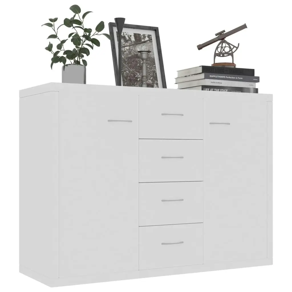 Sideboard White 88x30x65 cm Engineered Wood 800684