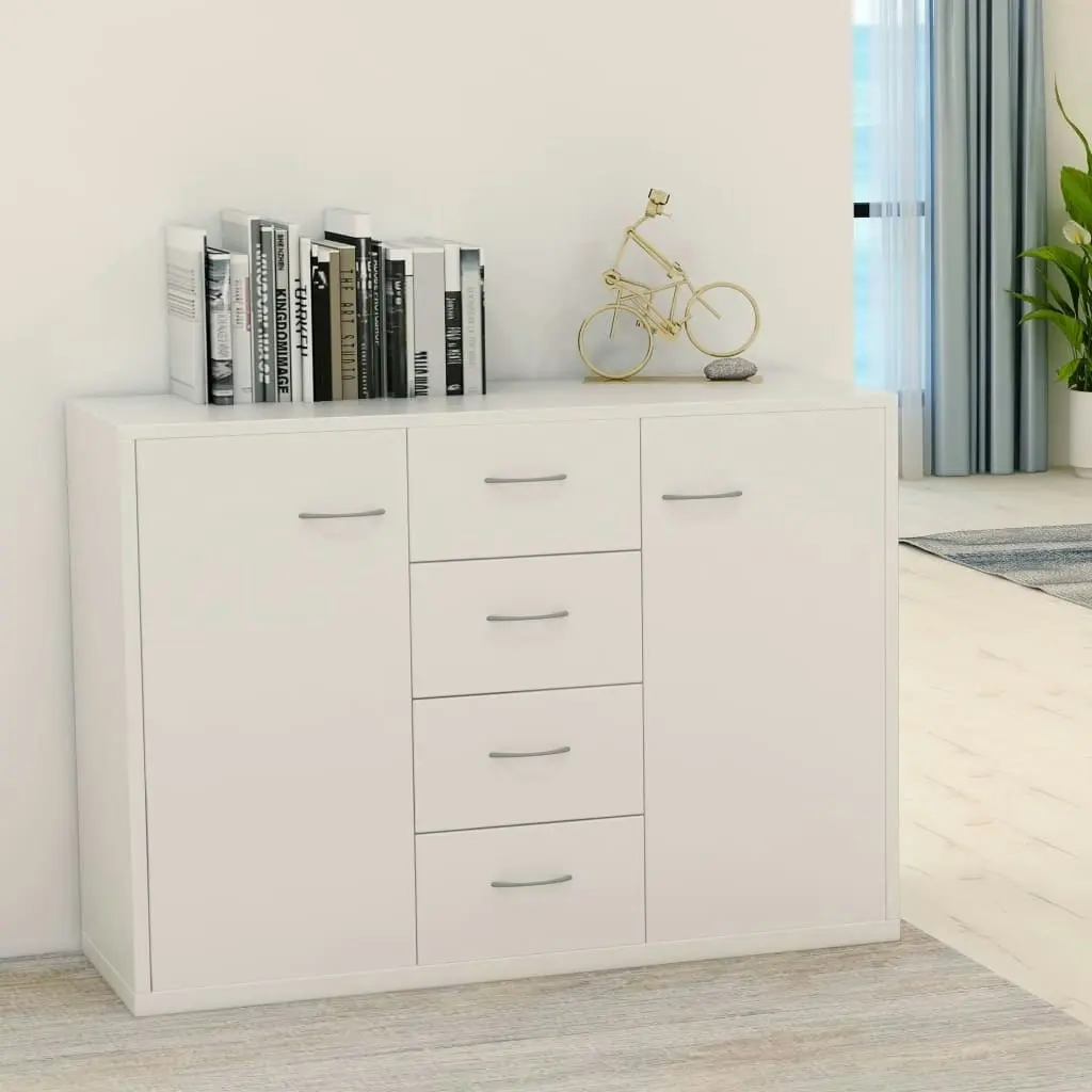 Sideboard White 88x30x65 cm Engineered Wood 800684