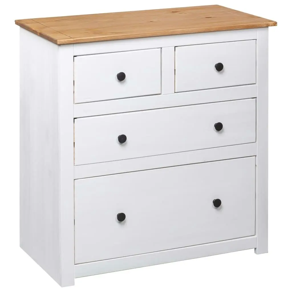 Sideboard White 80x40x83 cm Pinewood Panama Range 282657