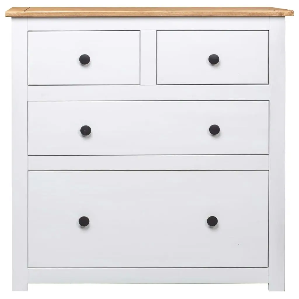 Sideboard White 80x40x83 cm Pinewood Panama Range 282657