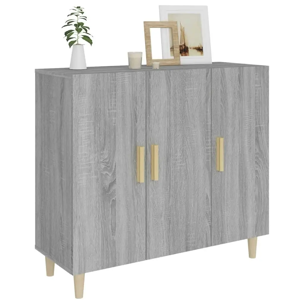 Sideboard Grey Sonoma 90x34x80 cm Engineered Wood 817460