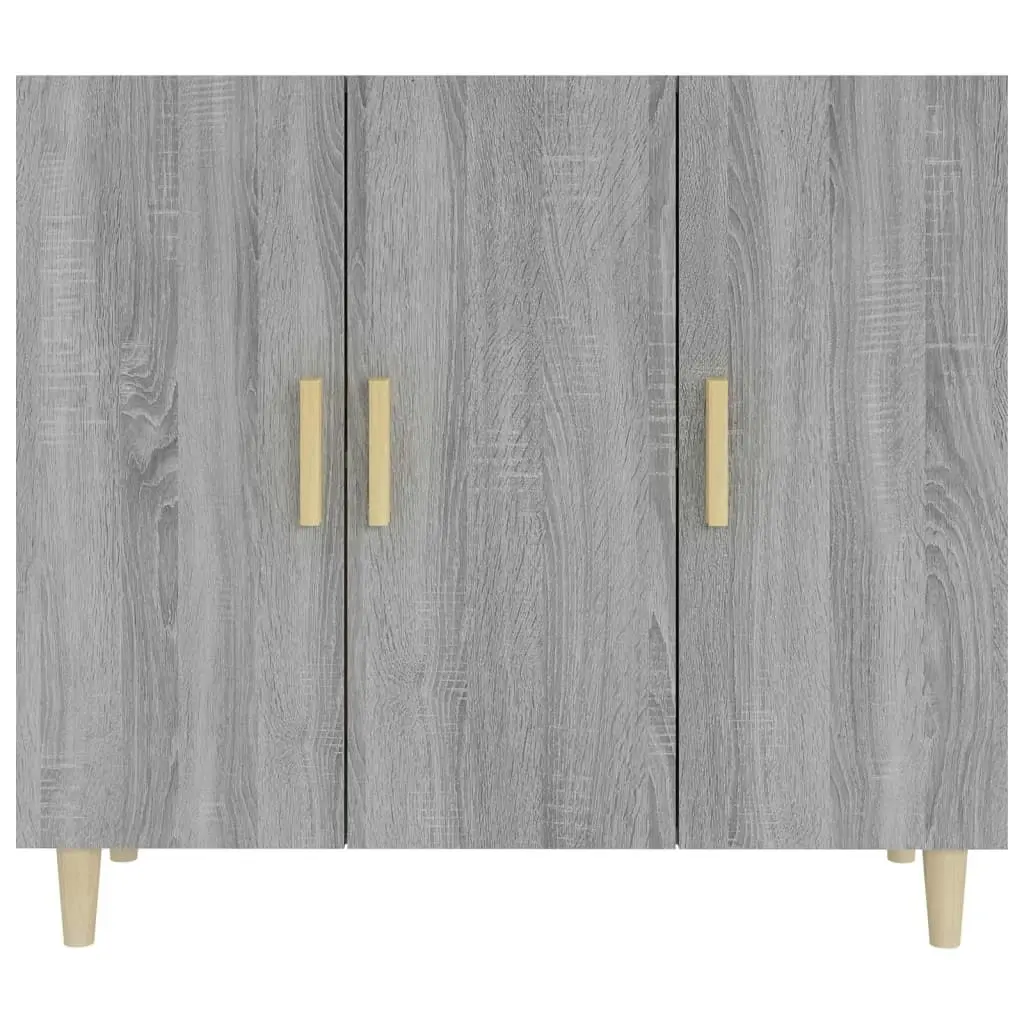 Sideboard Grey Sonoma 90x34x80 cm Engineered Wood 817460