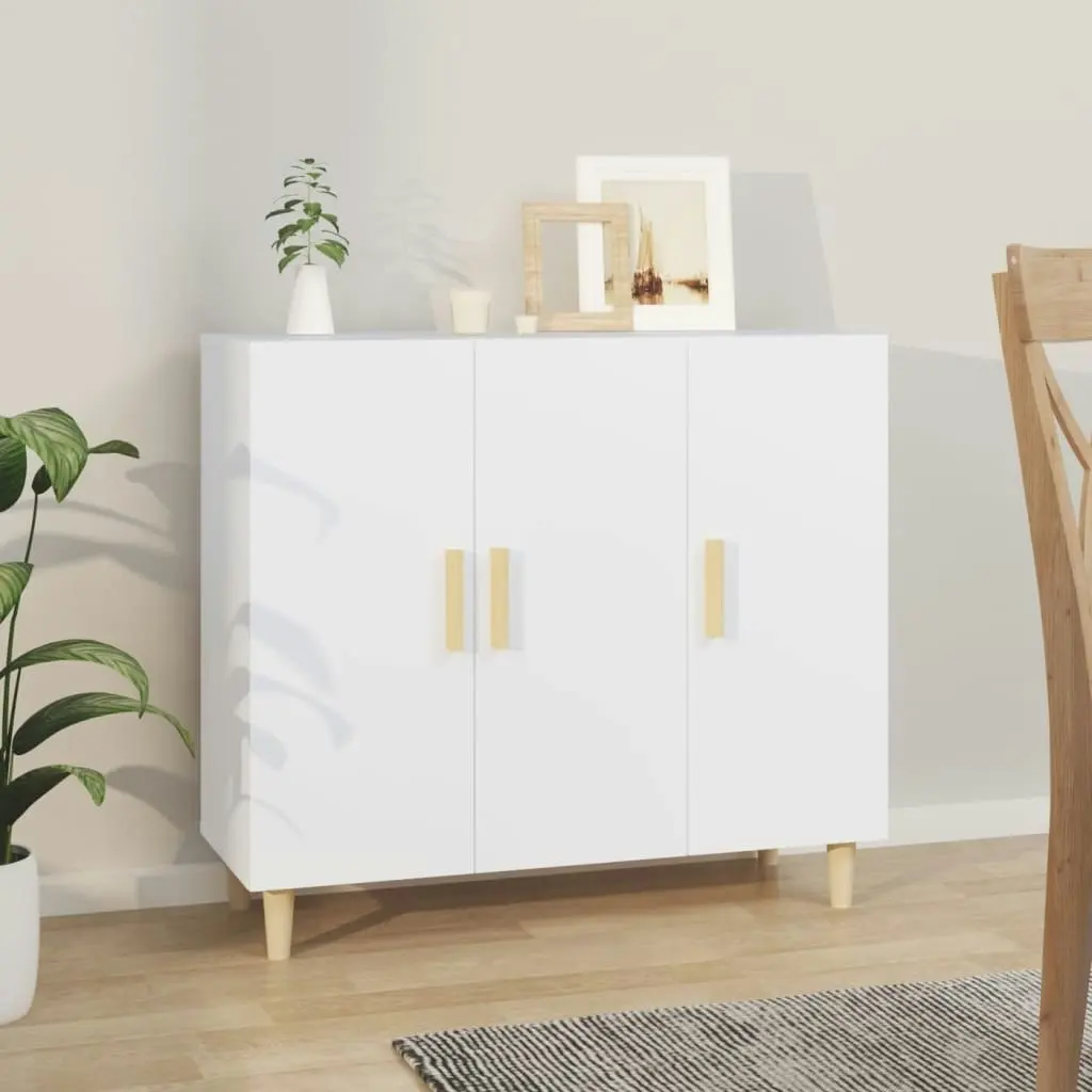 Sideboard White 90x34x80 cm Engineered Wood 812492