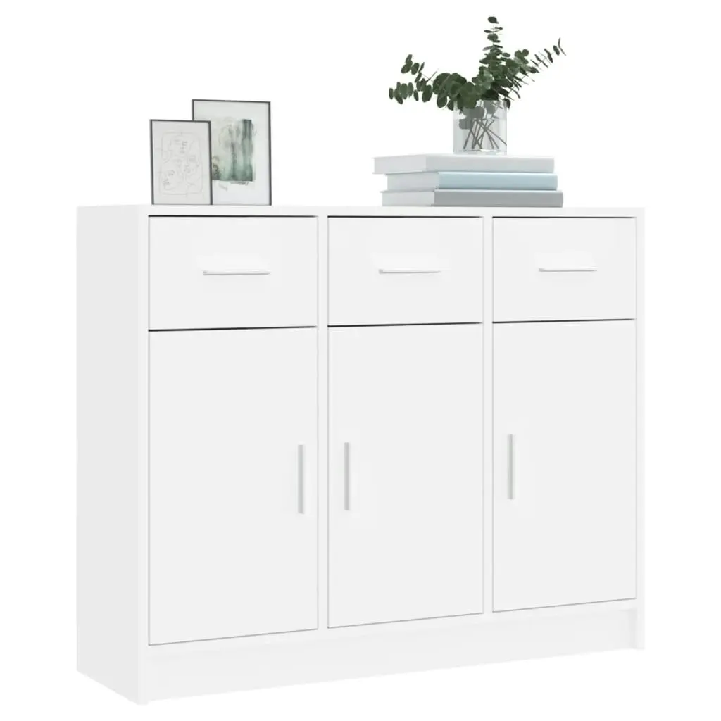 Sideboard White 91x28x75 cm Engineered Wood 823008