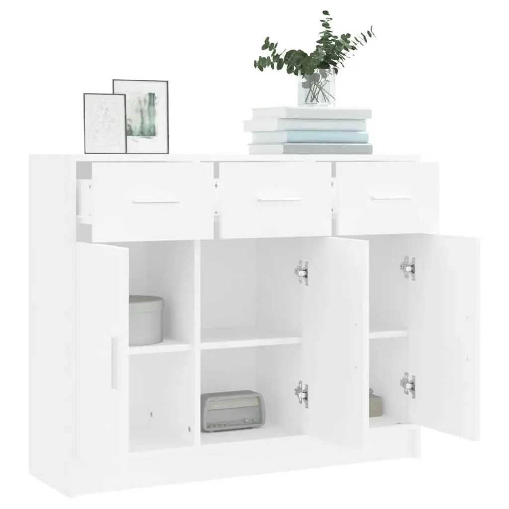 Sideboard White 91x28x75 cm Engineered Wood 823008