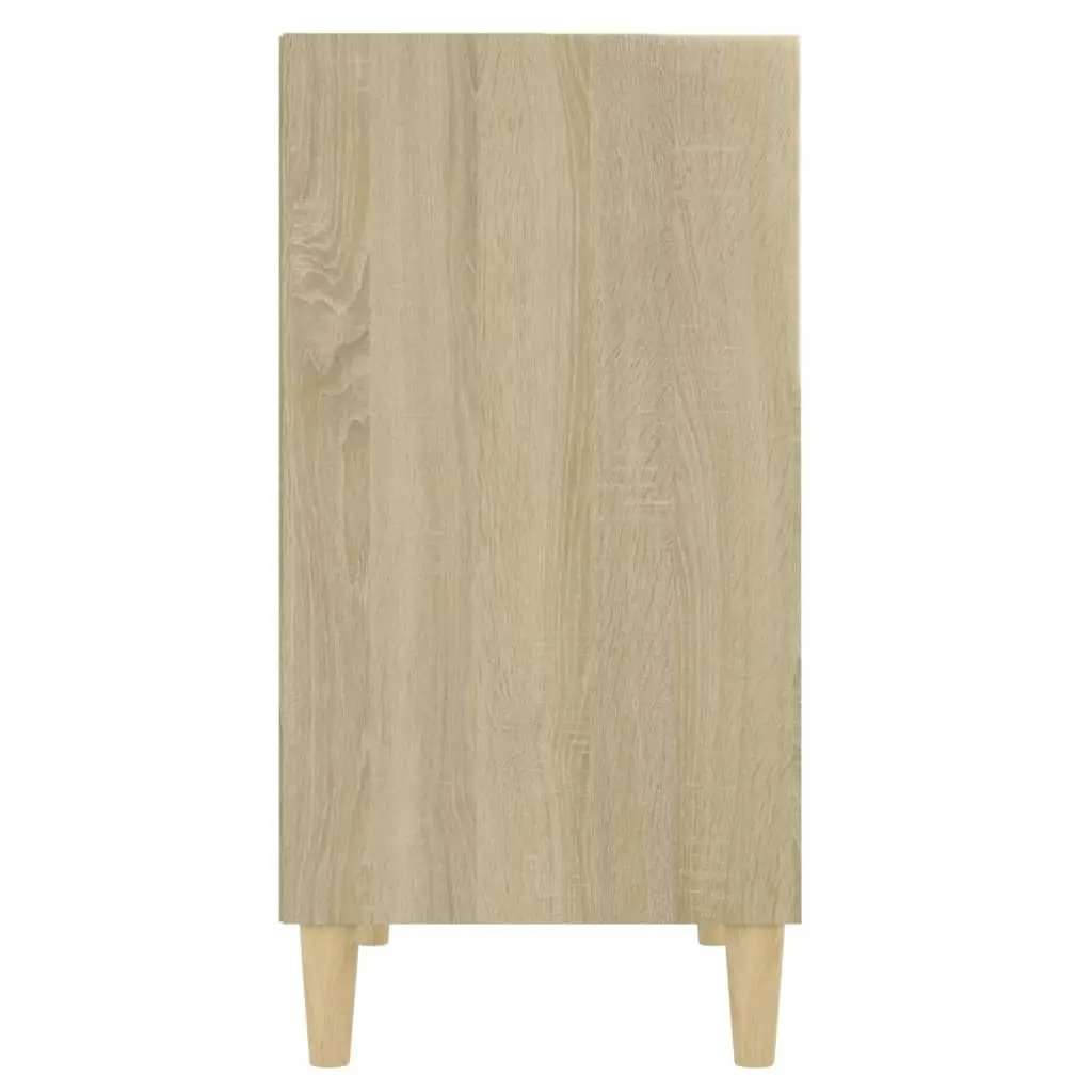 Sideboard White and Sonoma Oak 57x35x70 cm Engineered Wood 806054