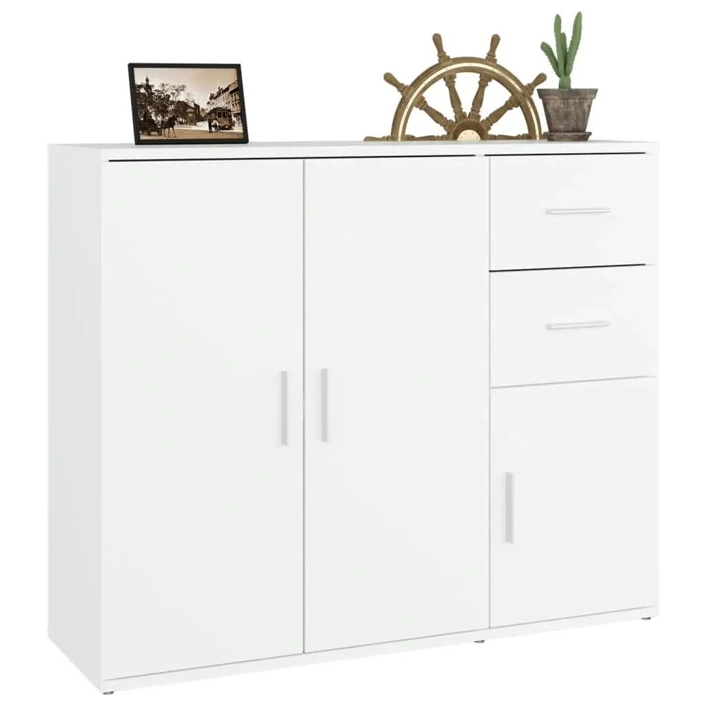 Sideboard White 91x29.5x75 cm Engineered Wood 823269