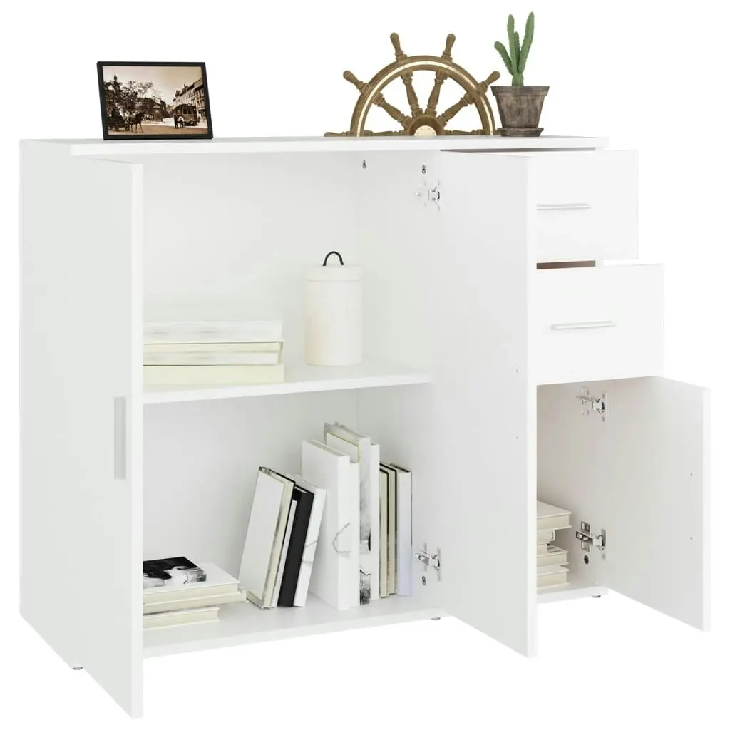 Sideboard White 91x29.5x75 cm Engineered Wood 823269