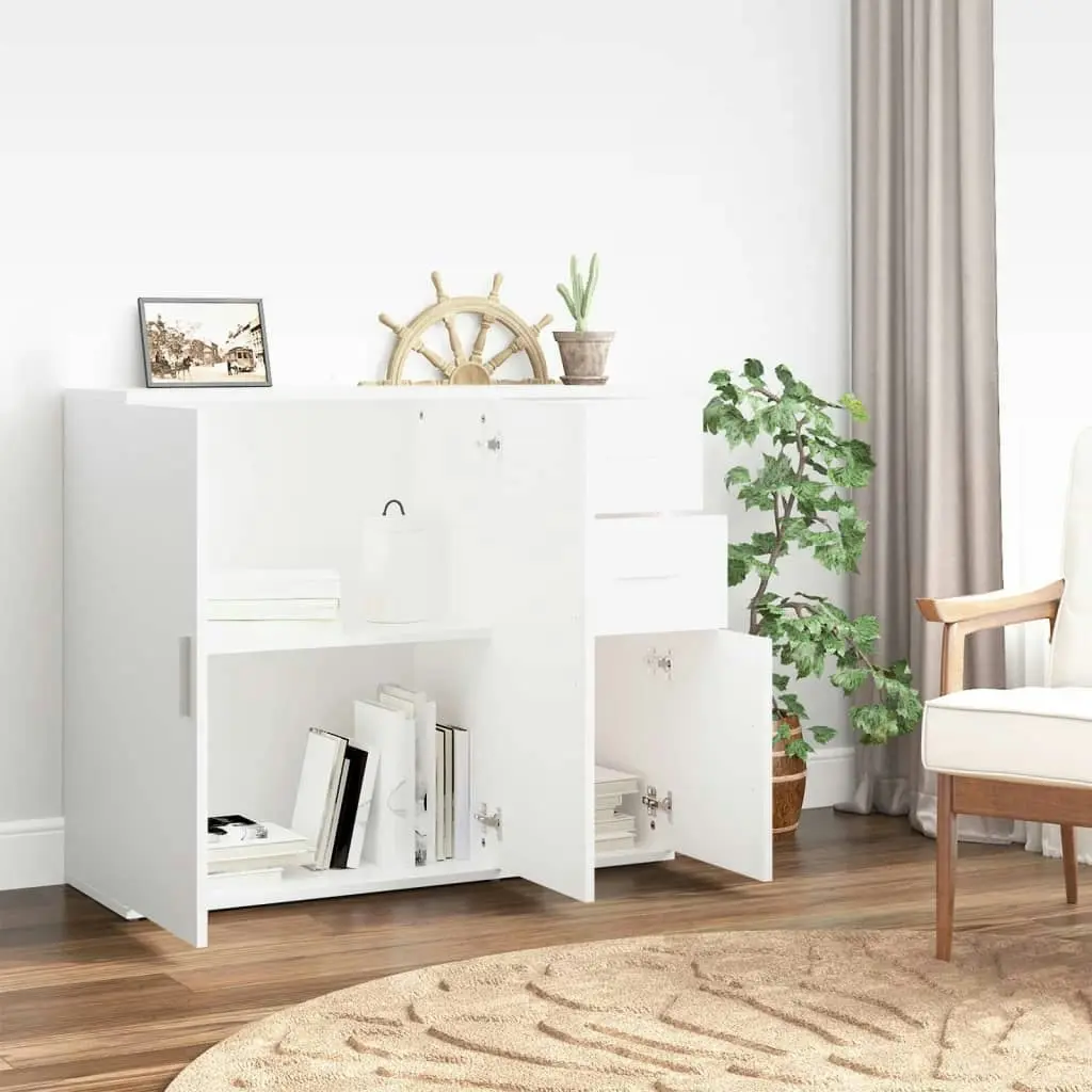 Sideboard White 91x29.5x75 cm Engineered Wood 823269