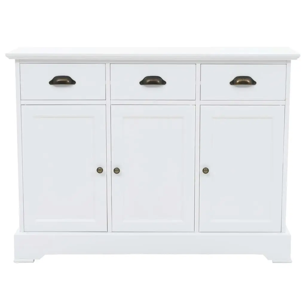 Sideboard with 3 Doors MDF and Pinewood 105x35x77.5 cm 245754