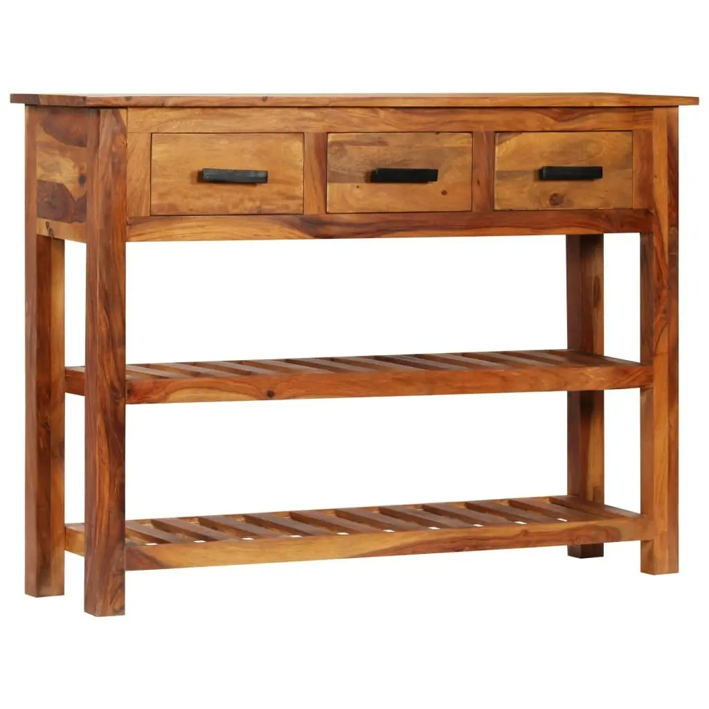 Sideboard with 3 Drawers 110x30x80 cm Solid Wood Acacia 338032