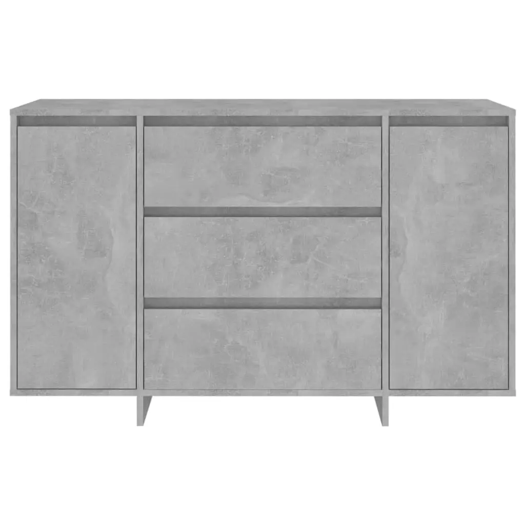 Sideboard with 3 Drawers Concrete Grey 120x41x75 cm Engineered Wood 809615