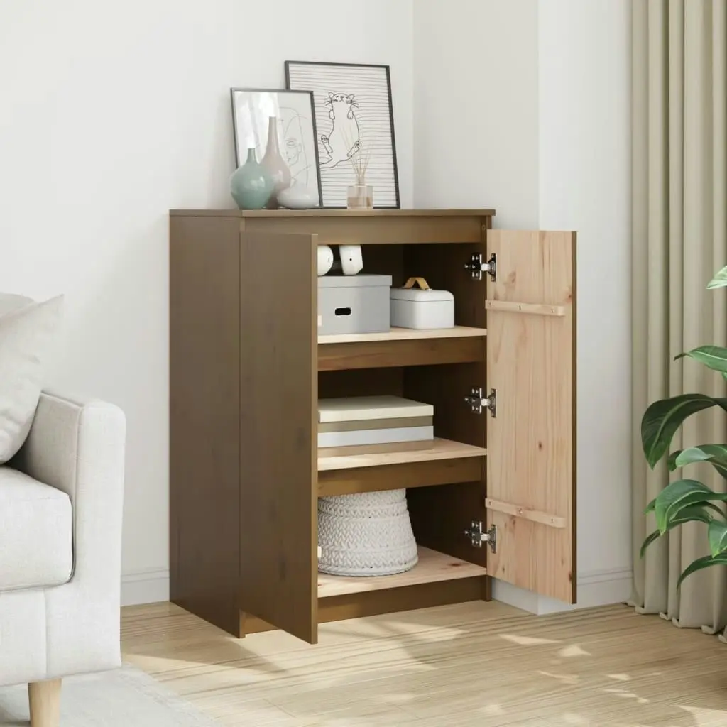 Sideboard Honey Brown 60x36x84 cm Solid Pinewood 808111