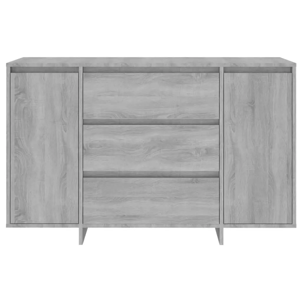 Sideboard with 3 Drawers Grey Sonoma 120x41x75 cm Engineered Wood 813063