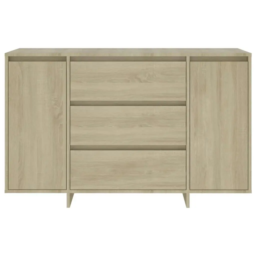 Sideboard with 3 Drawers Sonoma Oak 120x41x75 cm Engineered Wood 809614