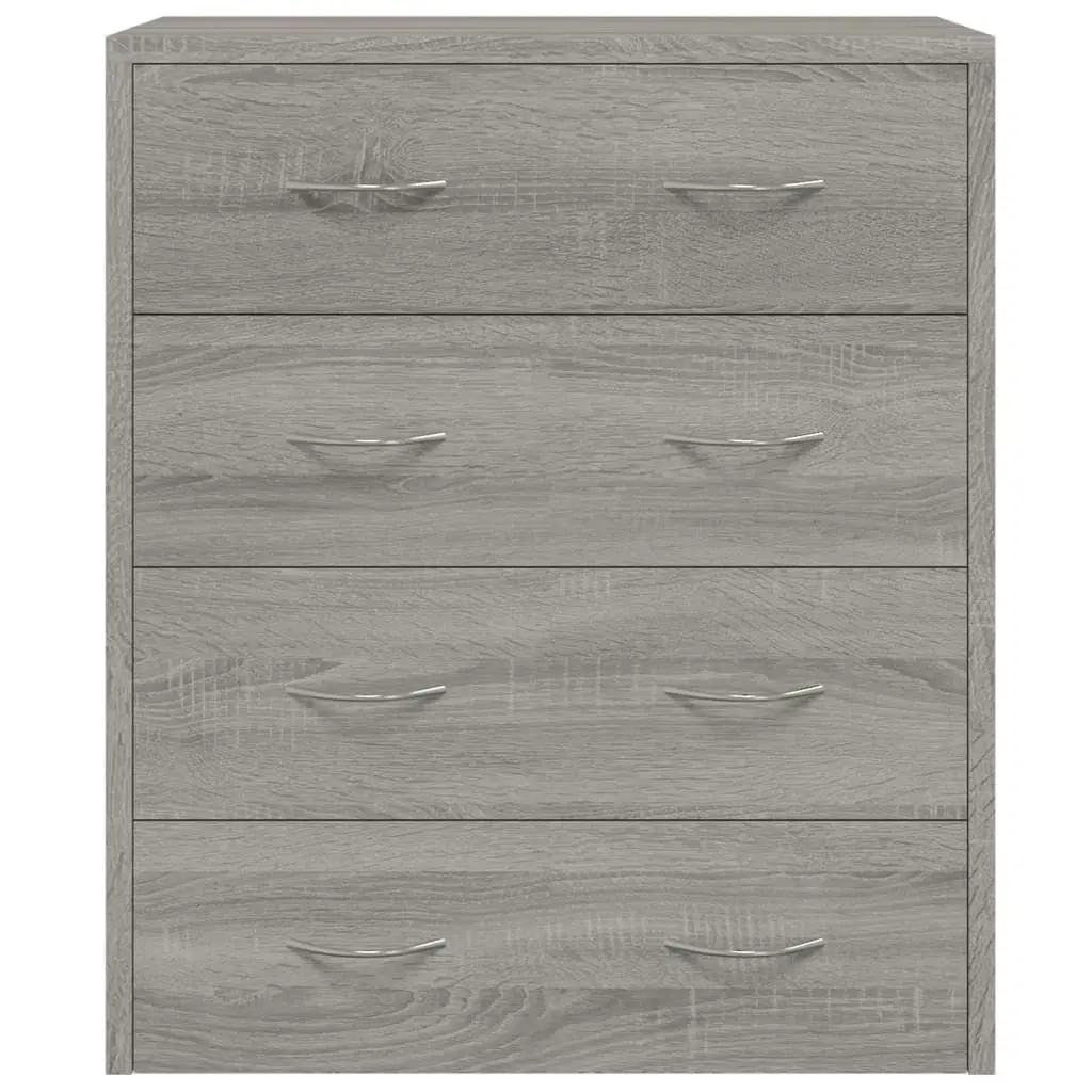 Sideboard with 4 Drawers 60x30.5x71 cm Grey Sonoma 342581