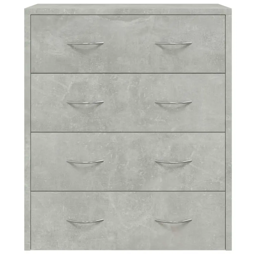 Sideboard with 4 Drawers 60x30.5x71 cm Concrete Grey 342578