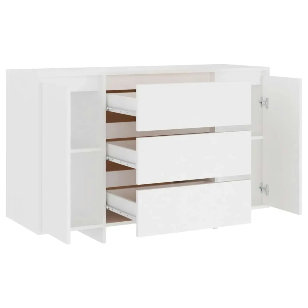 Sideboard with 3 Drawers White 120x41x75 cm Engineered Wood 809611