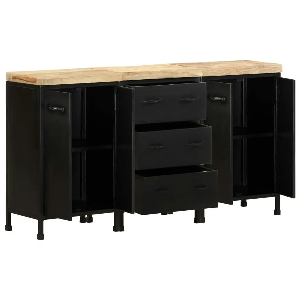 Sideboard with 3 Drawers and 4 Doors Rough Mango Wood 3074904