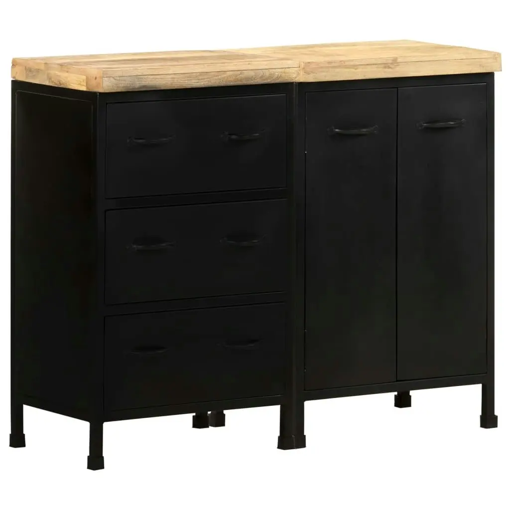 Sideboard with 3 Drawers and 2 Doors Rough Mango Wood 3074903