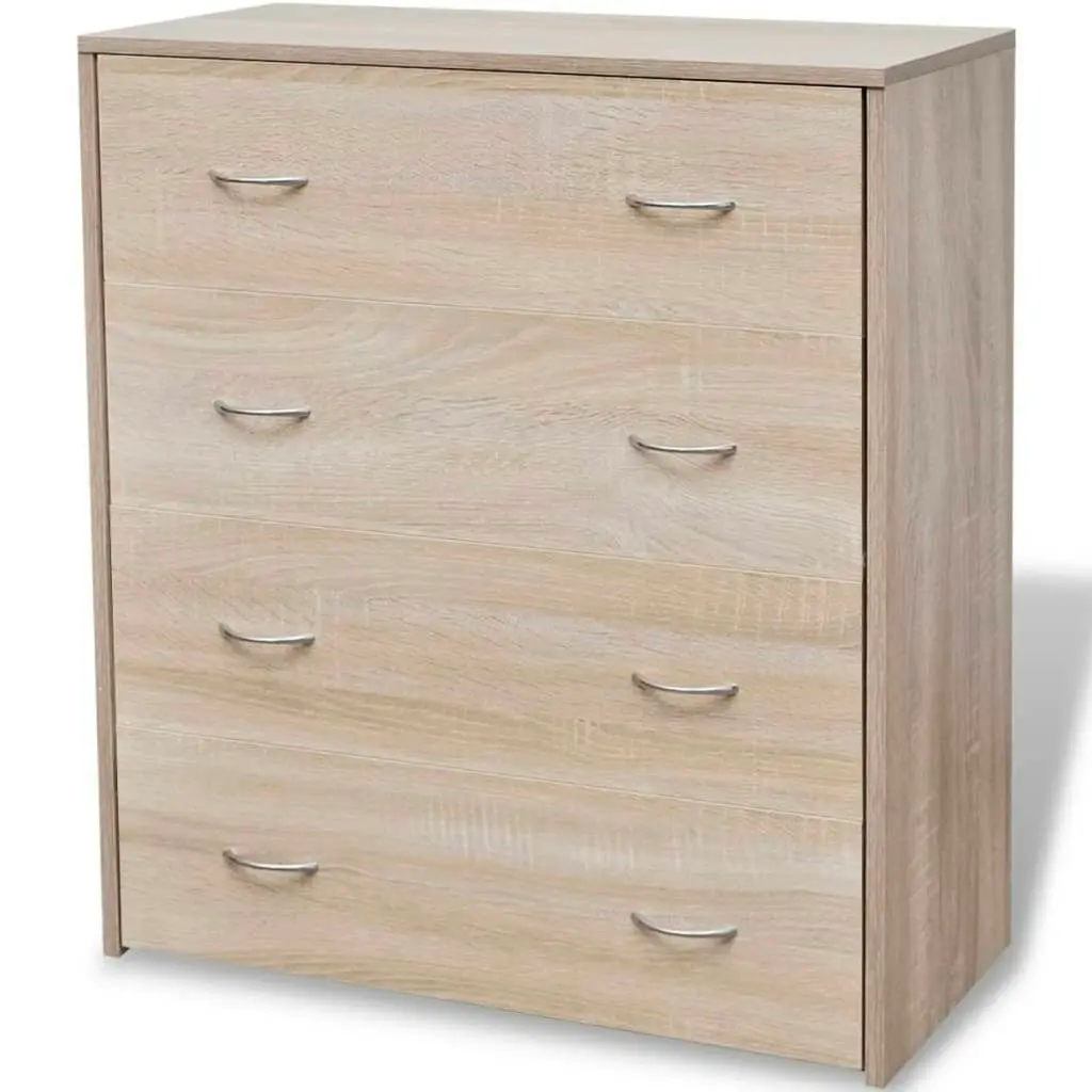 Sideboard with 4 Drawers 60x30.5x71 cm Oak Colour 242544