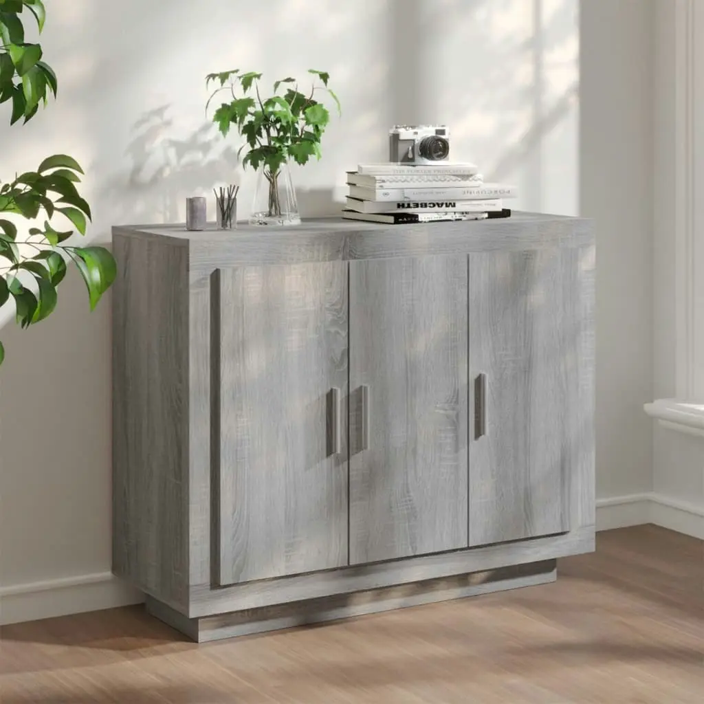 Sideboard Grey Sonoma 92x35x75 cm Engineered Wood 817241