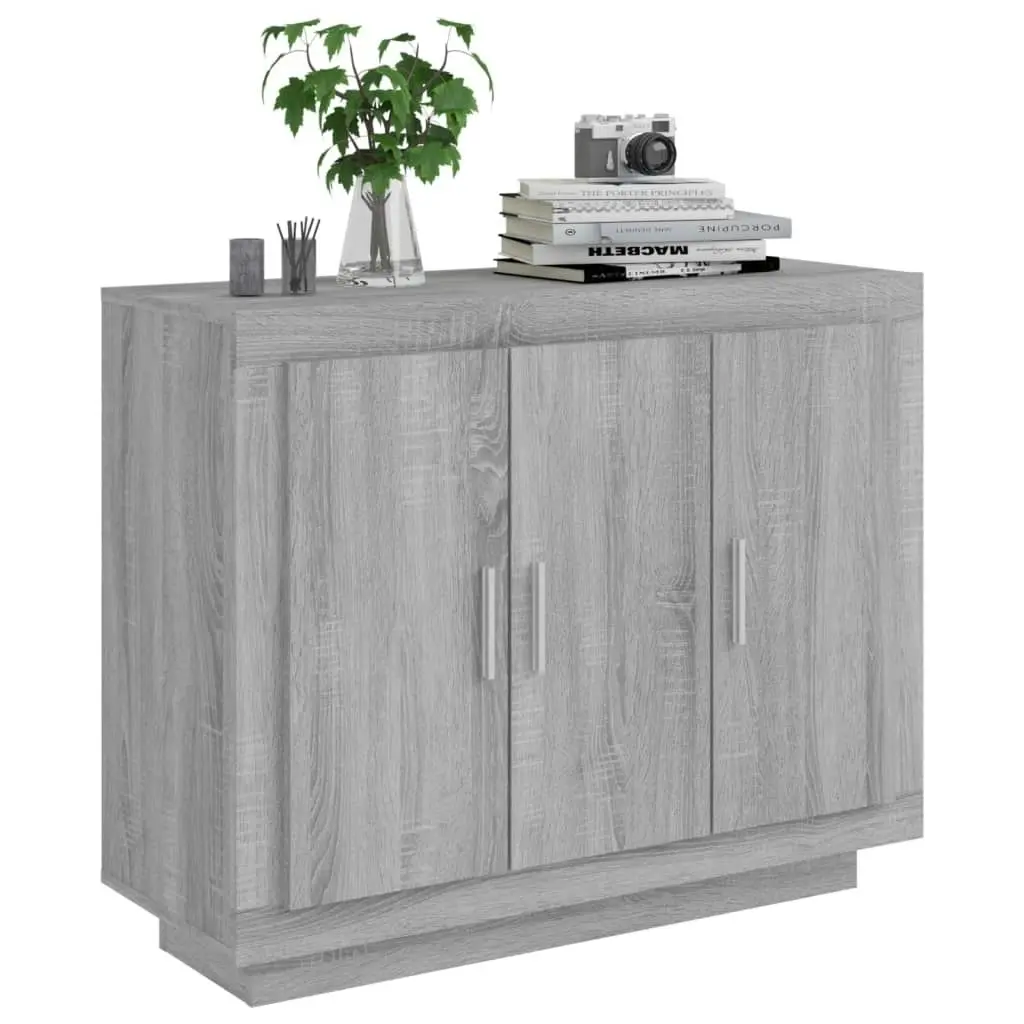 Sideboard Grey Sonoma 92x35x75 cm Engineered Wood 817241