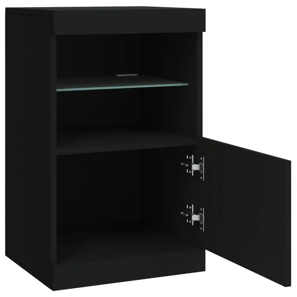 Sideboard with LED Lights Black 41x37x67 cm 836680