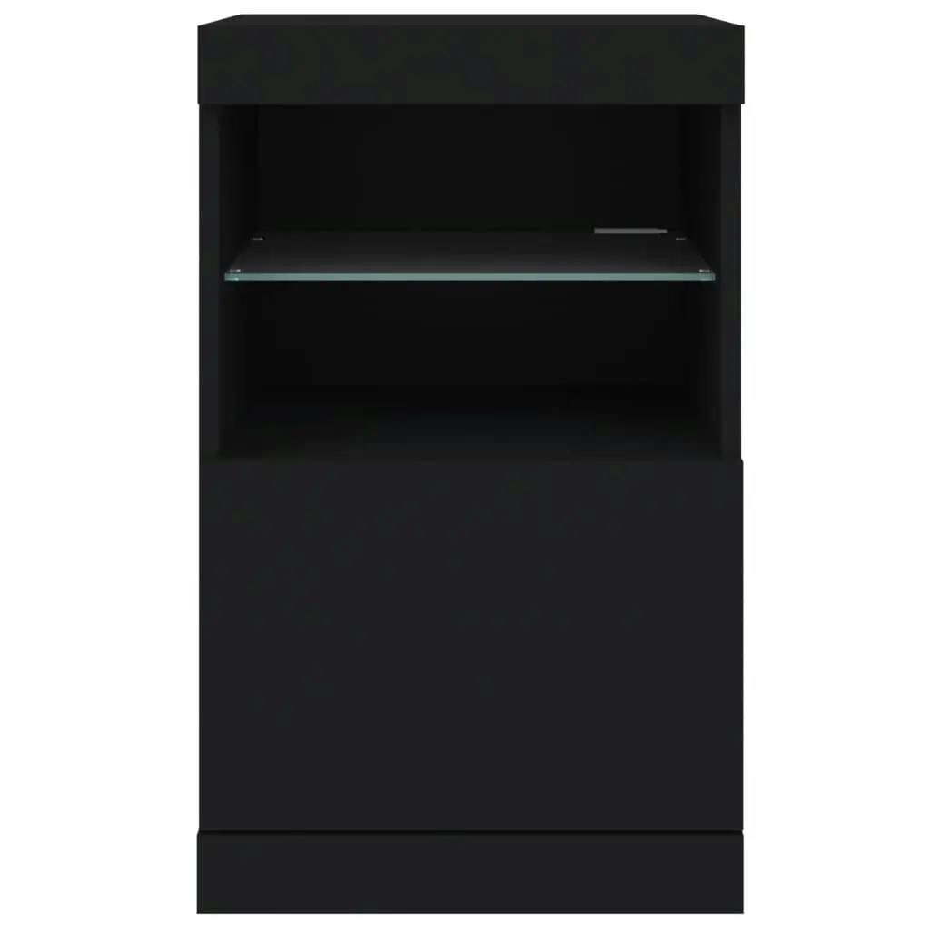 Sideboard with LED Lights Black 41x37x67 cm 836680