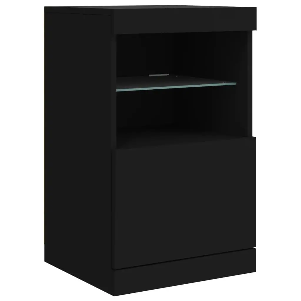 Sideboard with LED Lights Black 41x37x67 cm 836680