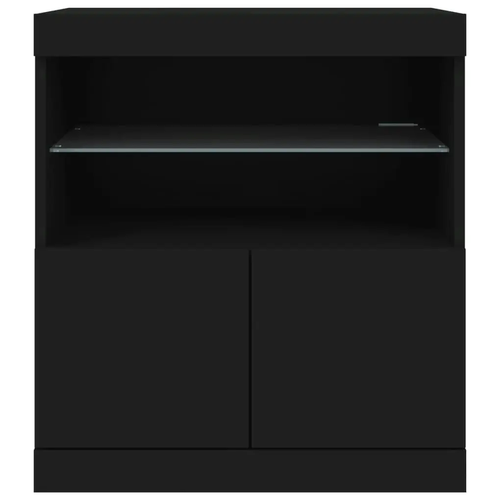 Sideboard with LED Lights Black 60x37x67 cm 836652