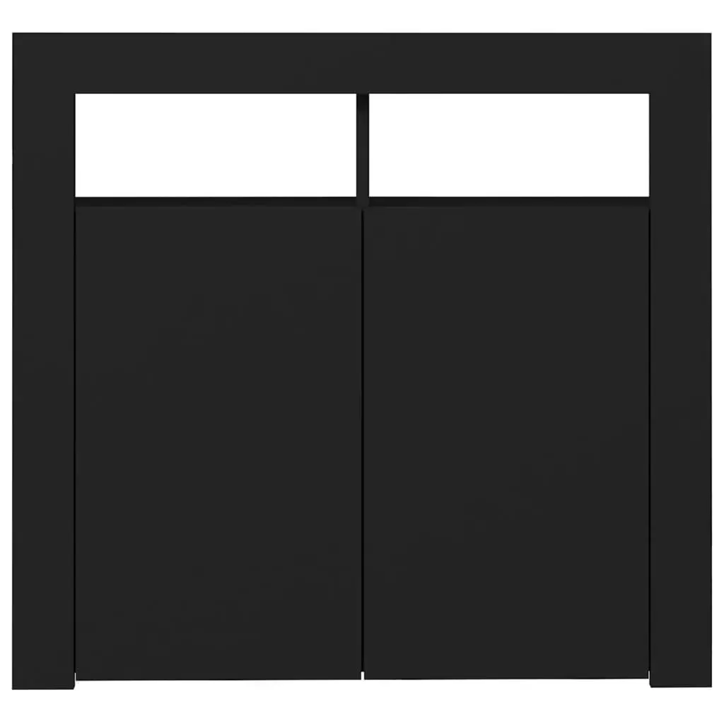 Sideboard with LED Lights Black 80x35x75 cm 804329